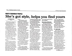 Pioneer Press Article "She's Got Style"