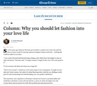 Lake Zurich Courier article Why You Should let Fashion into your love life